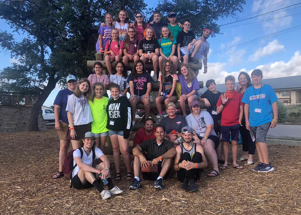 Junior High students at camp
